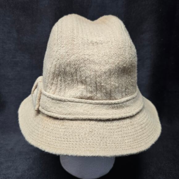Vintage Imported Fabric Woven In England Trilby Hat Suede Tan Fedora Style Cap main image 12